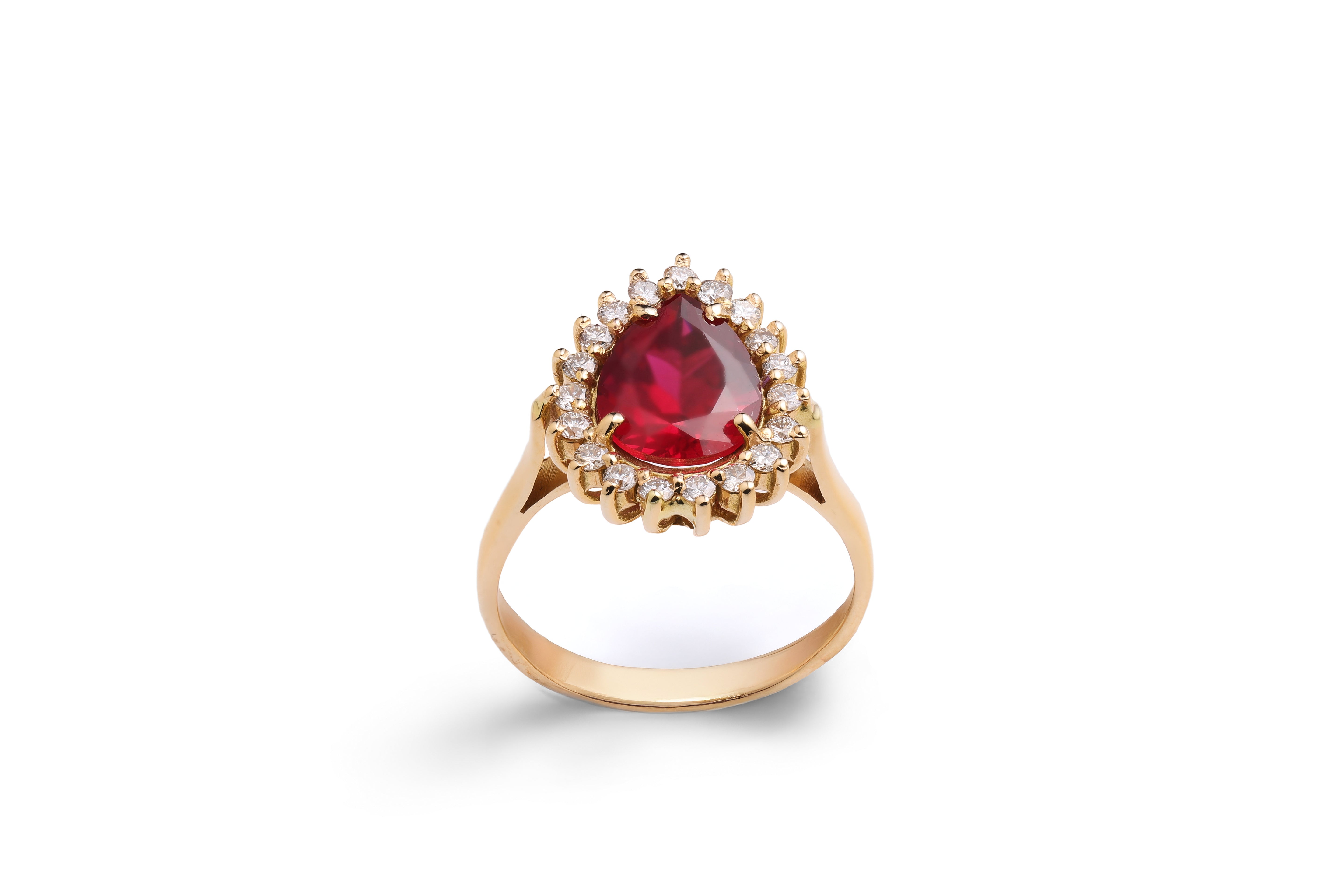 Ruby Red Diamond Ring