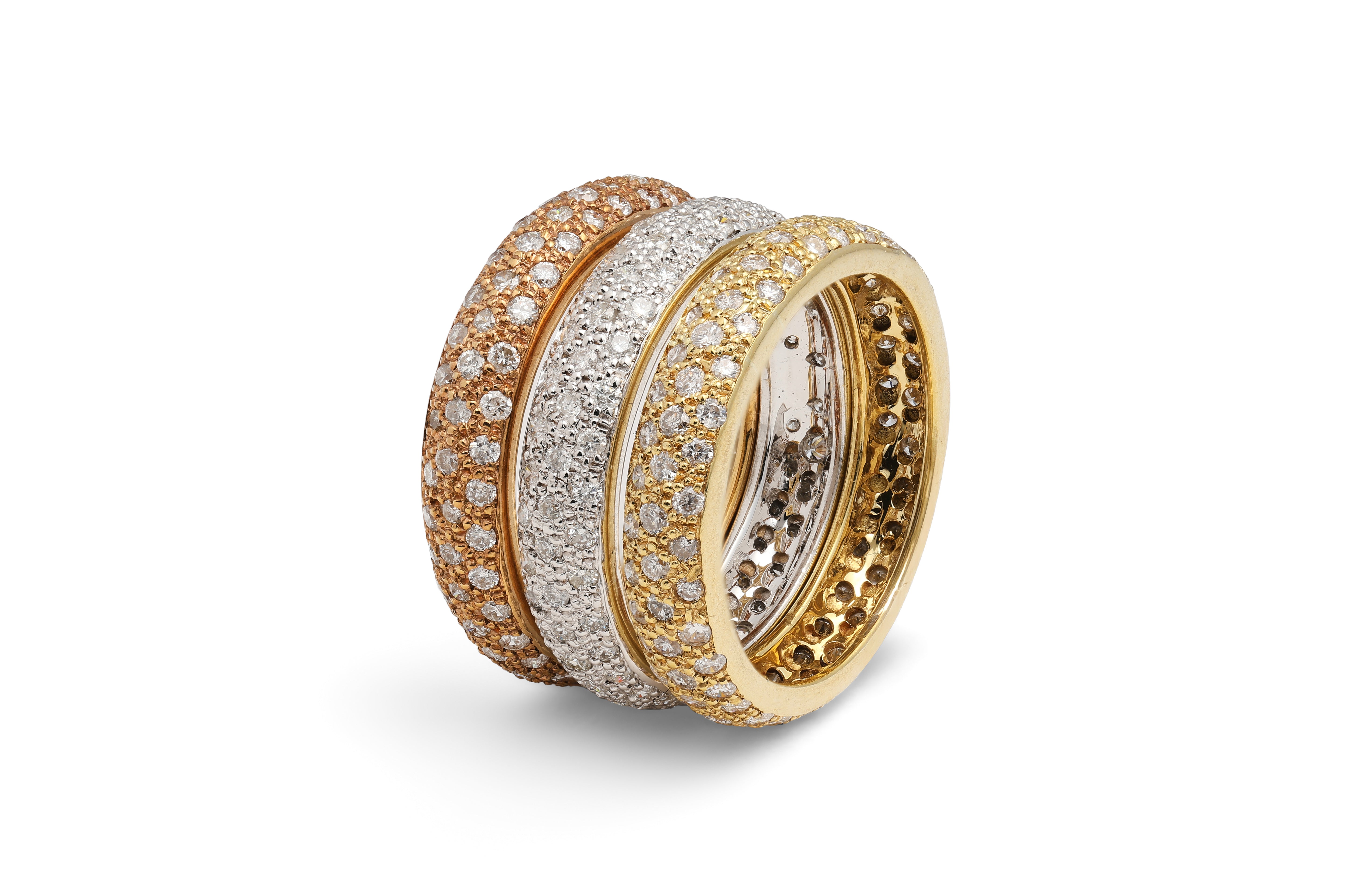 Set of 3 Diamond Pavé Rings