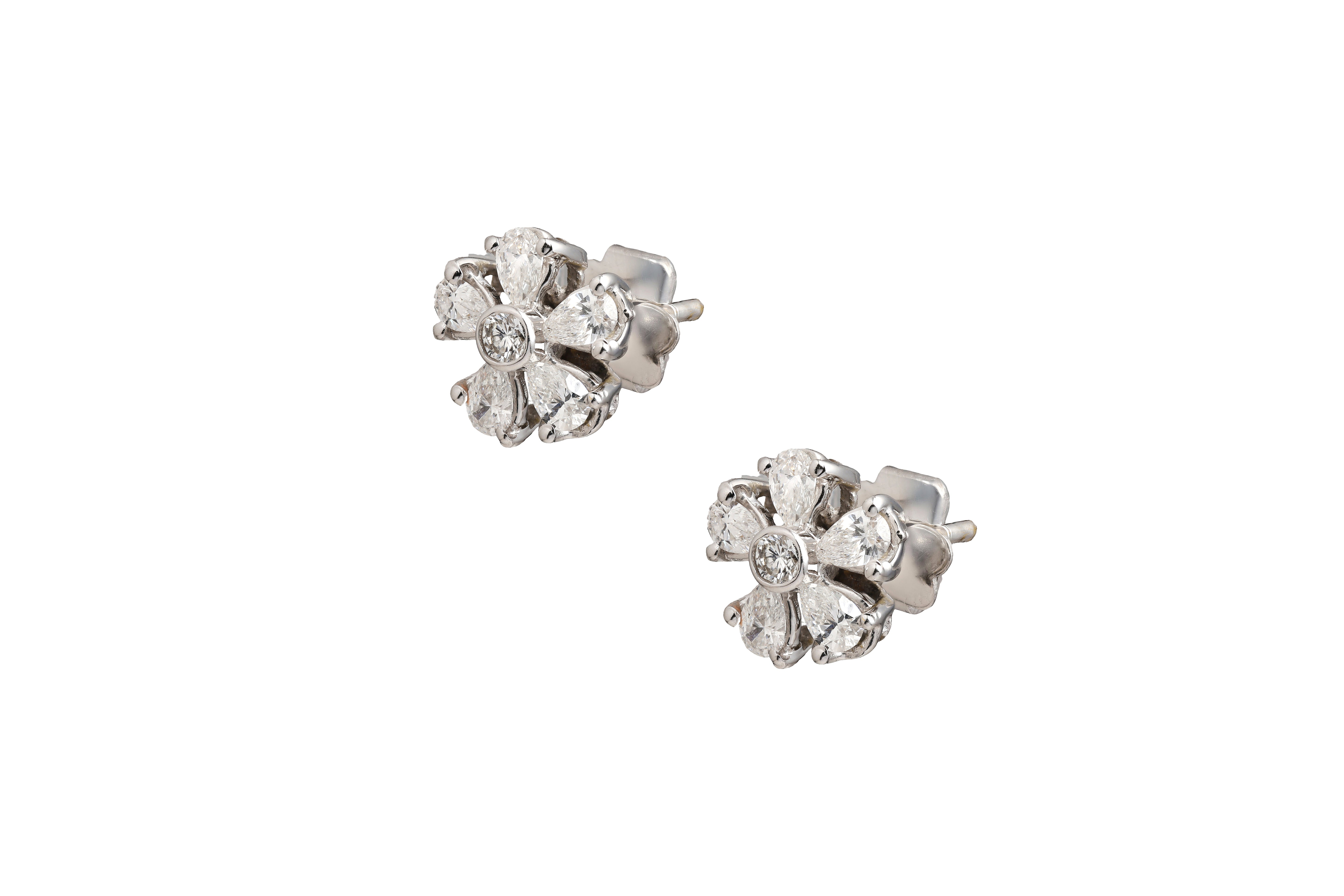 Flowers Diamond Earrings