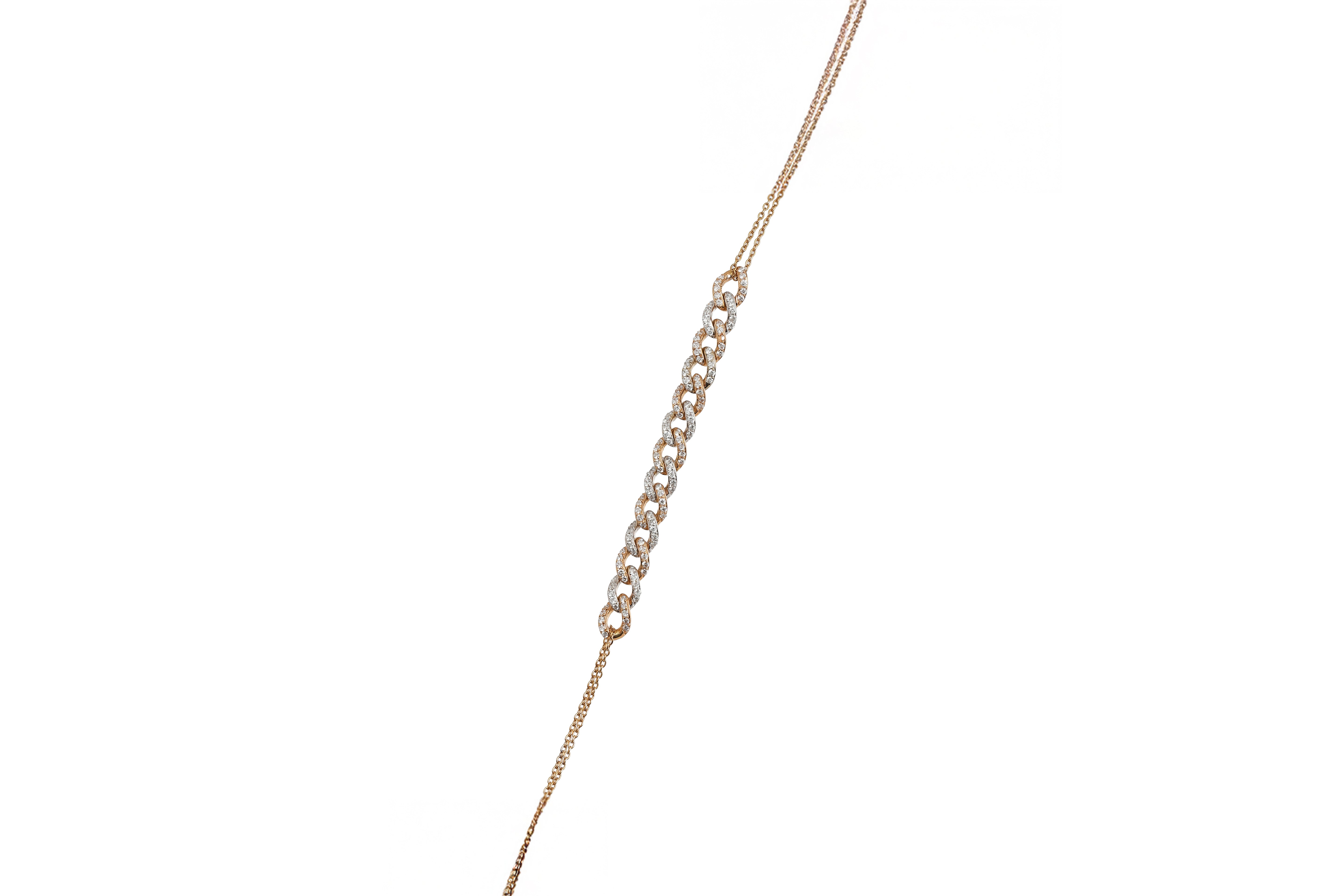 Cubin Link Diamond Bracelet