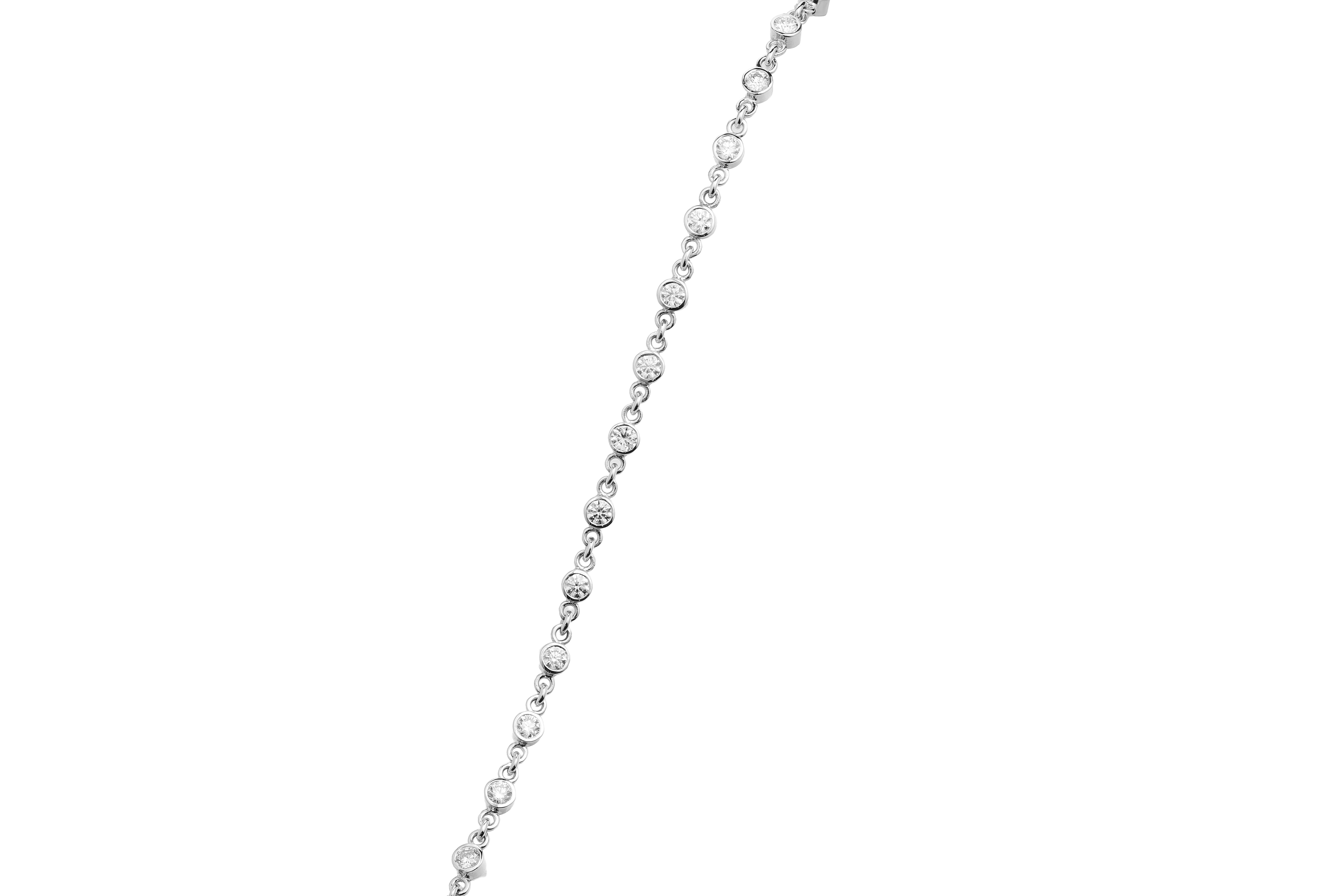 Bezel Set Diamond Tenis Bracelet