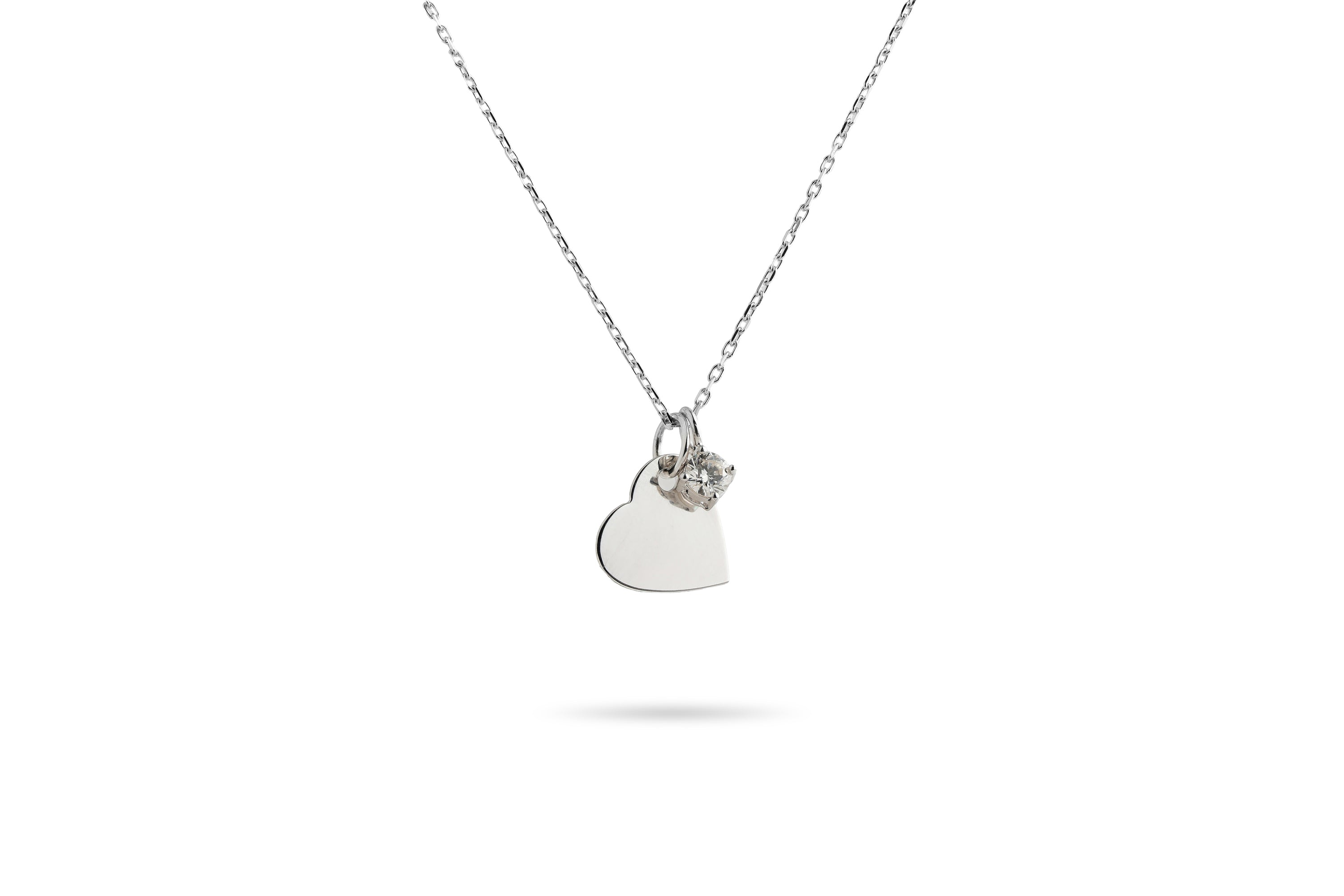 Heart Charm Diamond Necklace