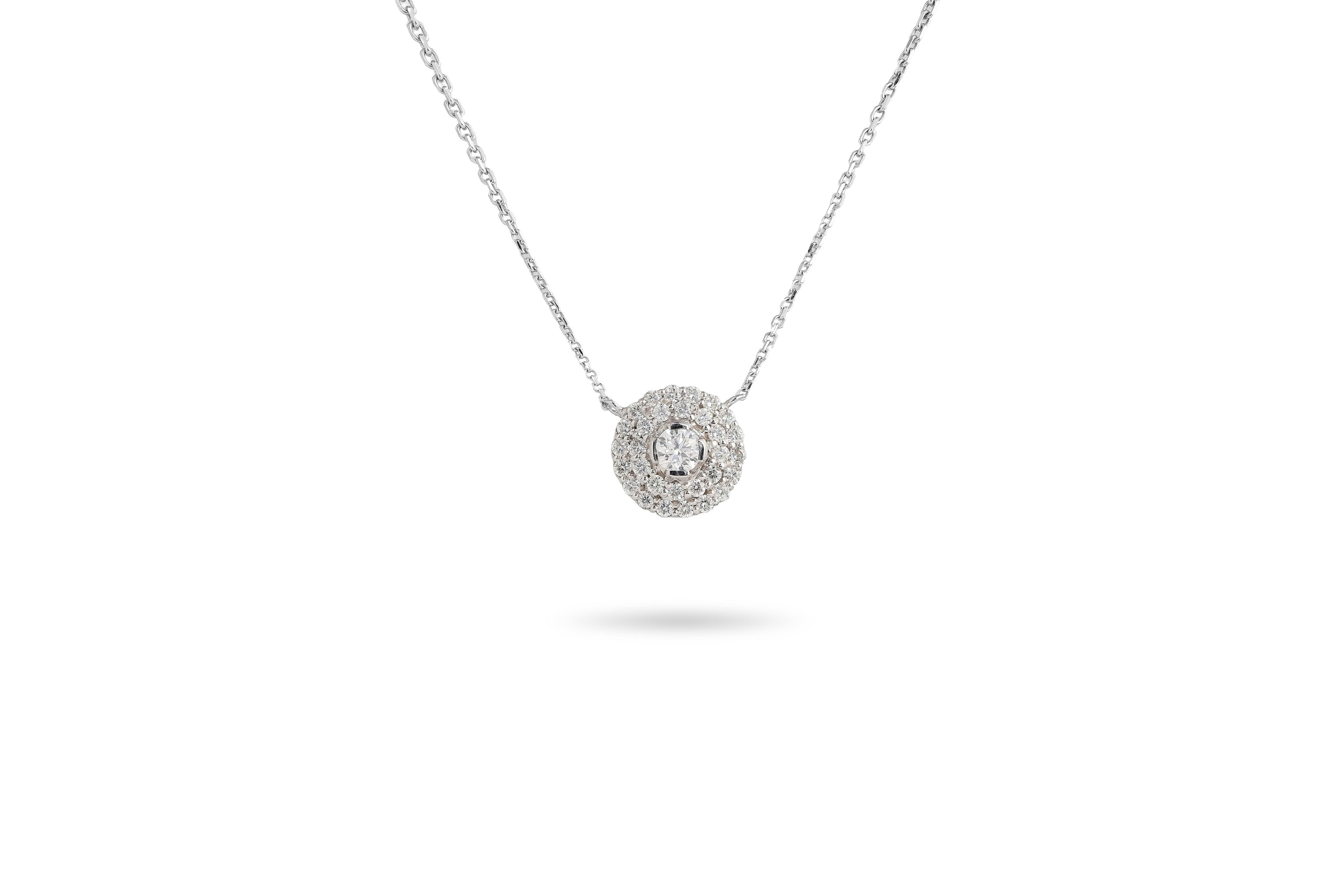 Halo Diamond Necklace