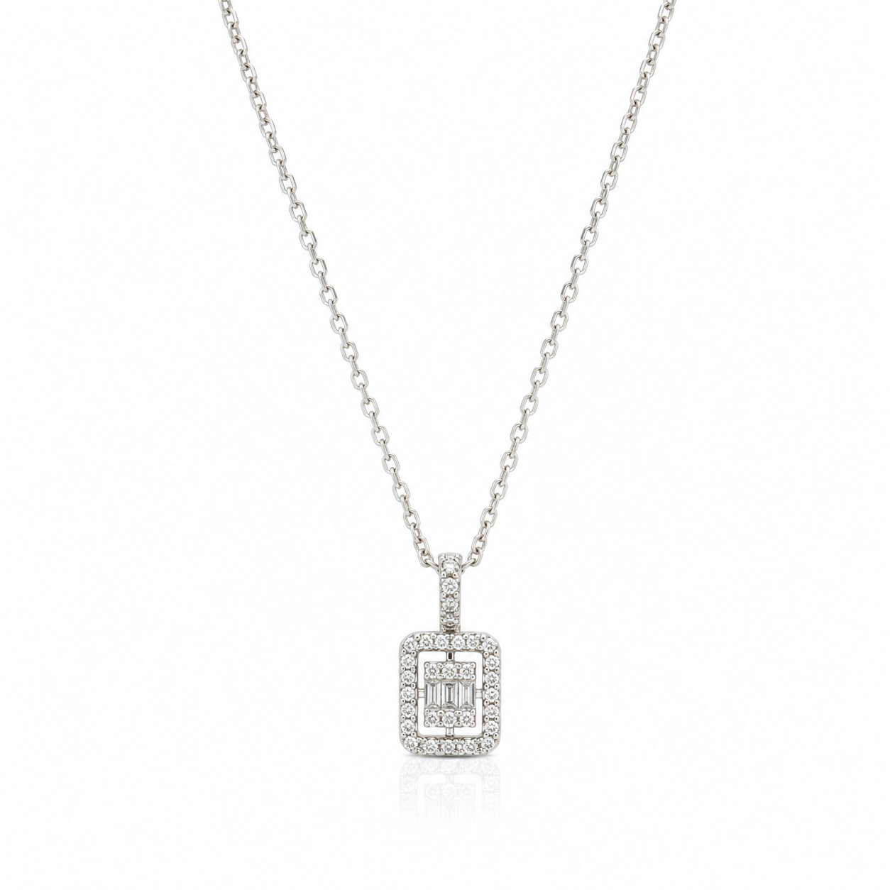 Baguette Diamond Necklace