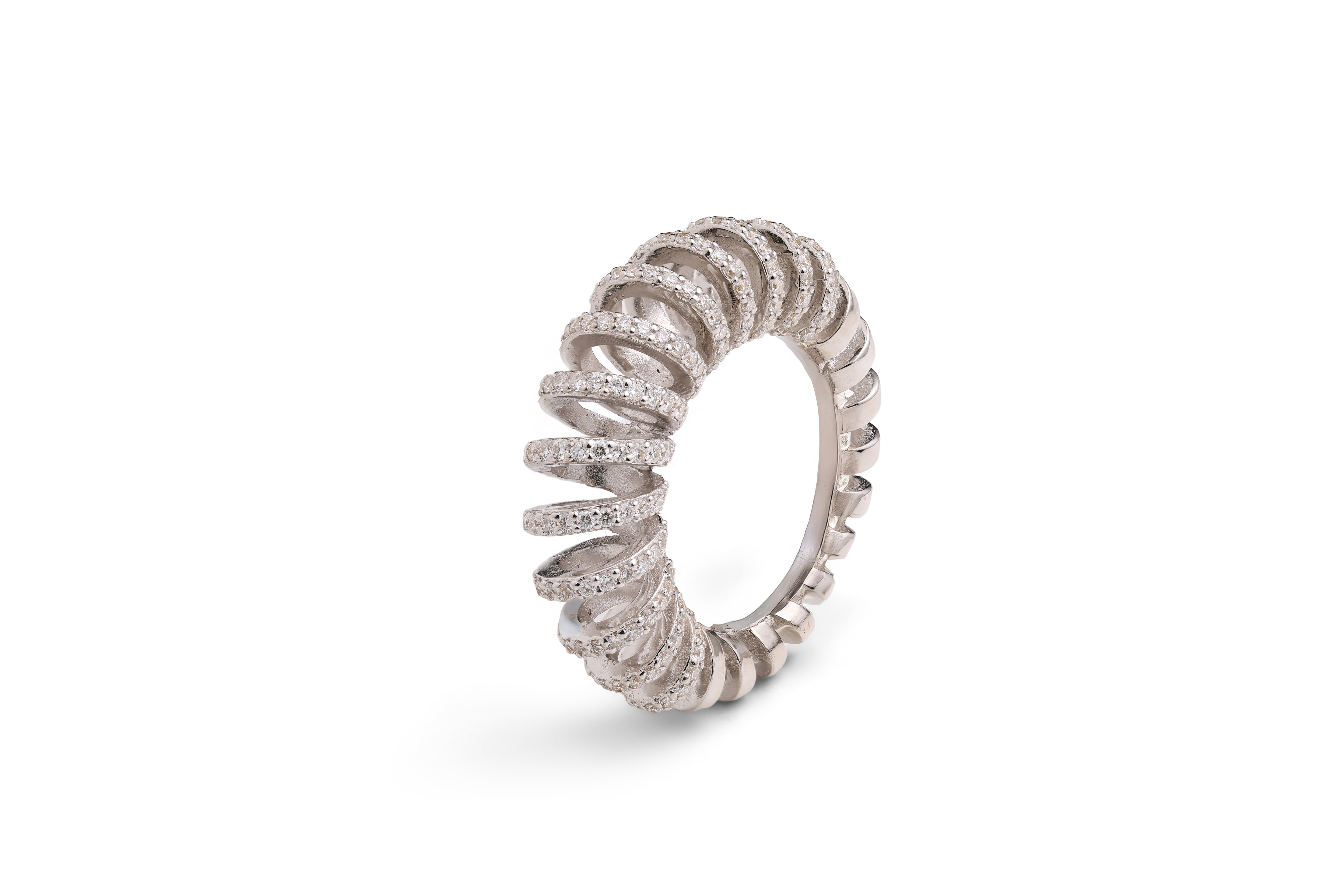 Spiral Diamond Ring