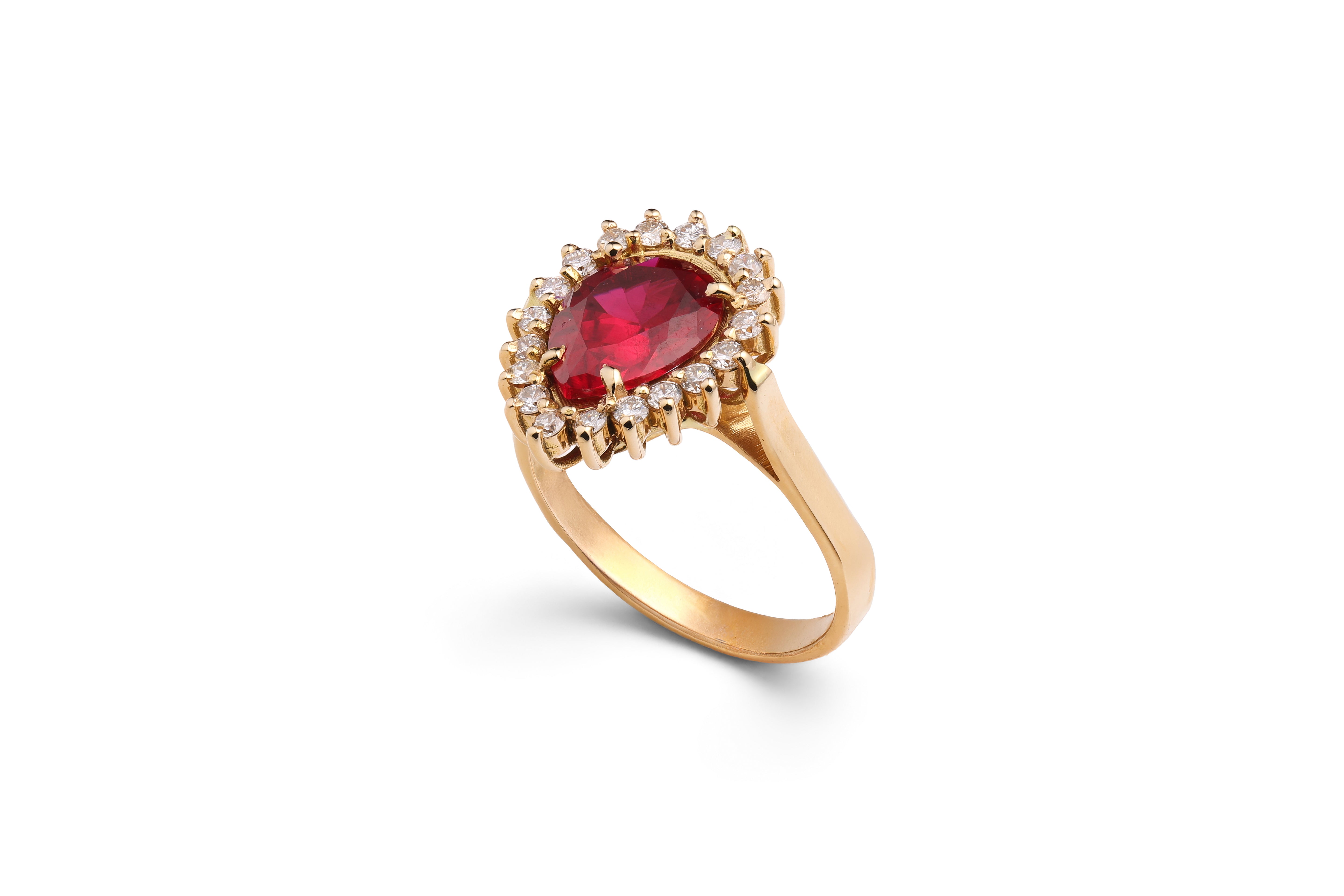 Ruby Red Diamond Ring