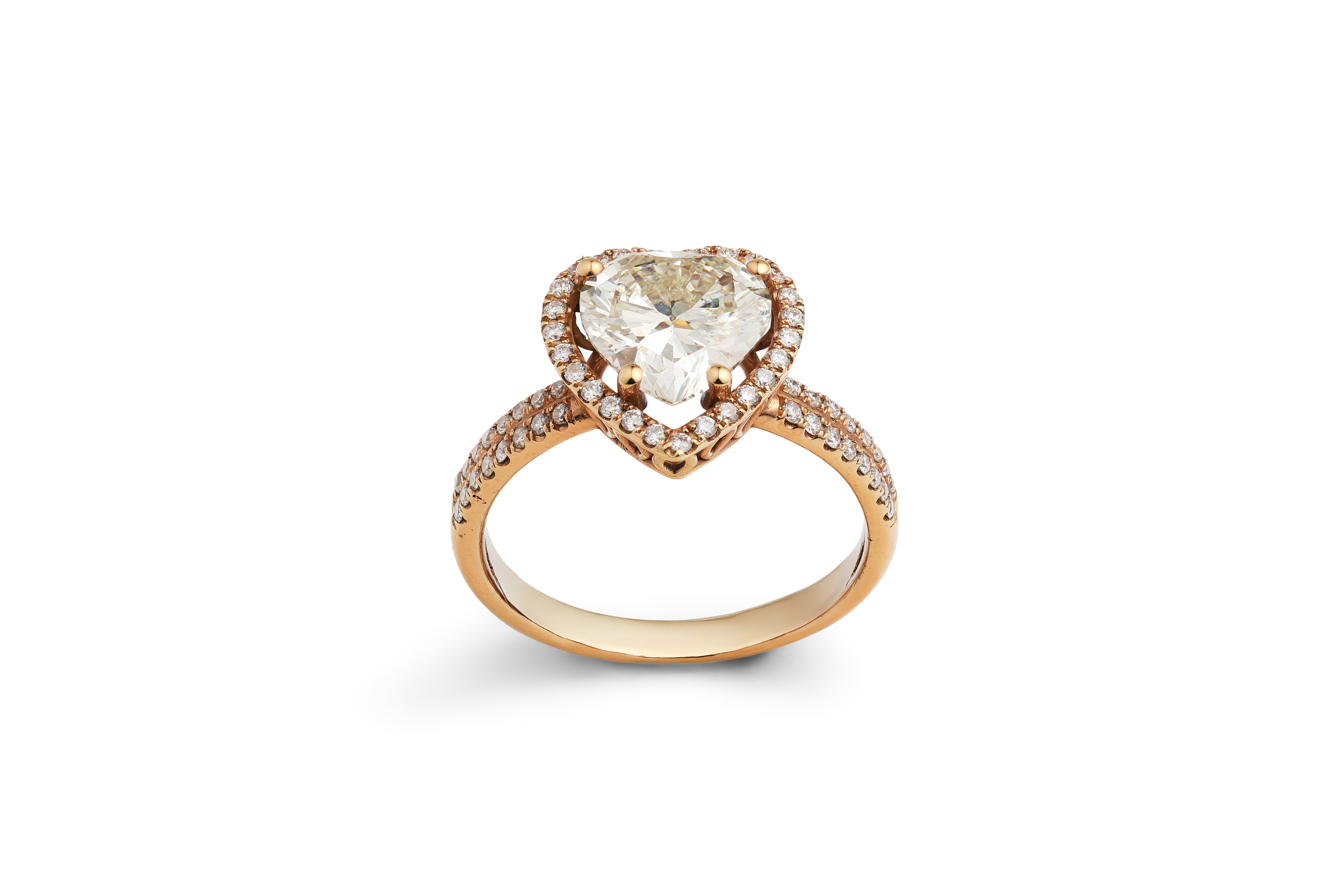 Heart-Shaped Diamond Ring