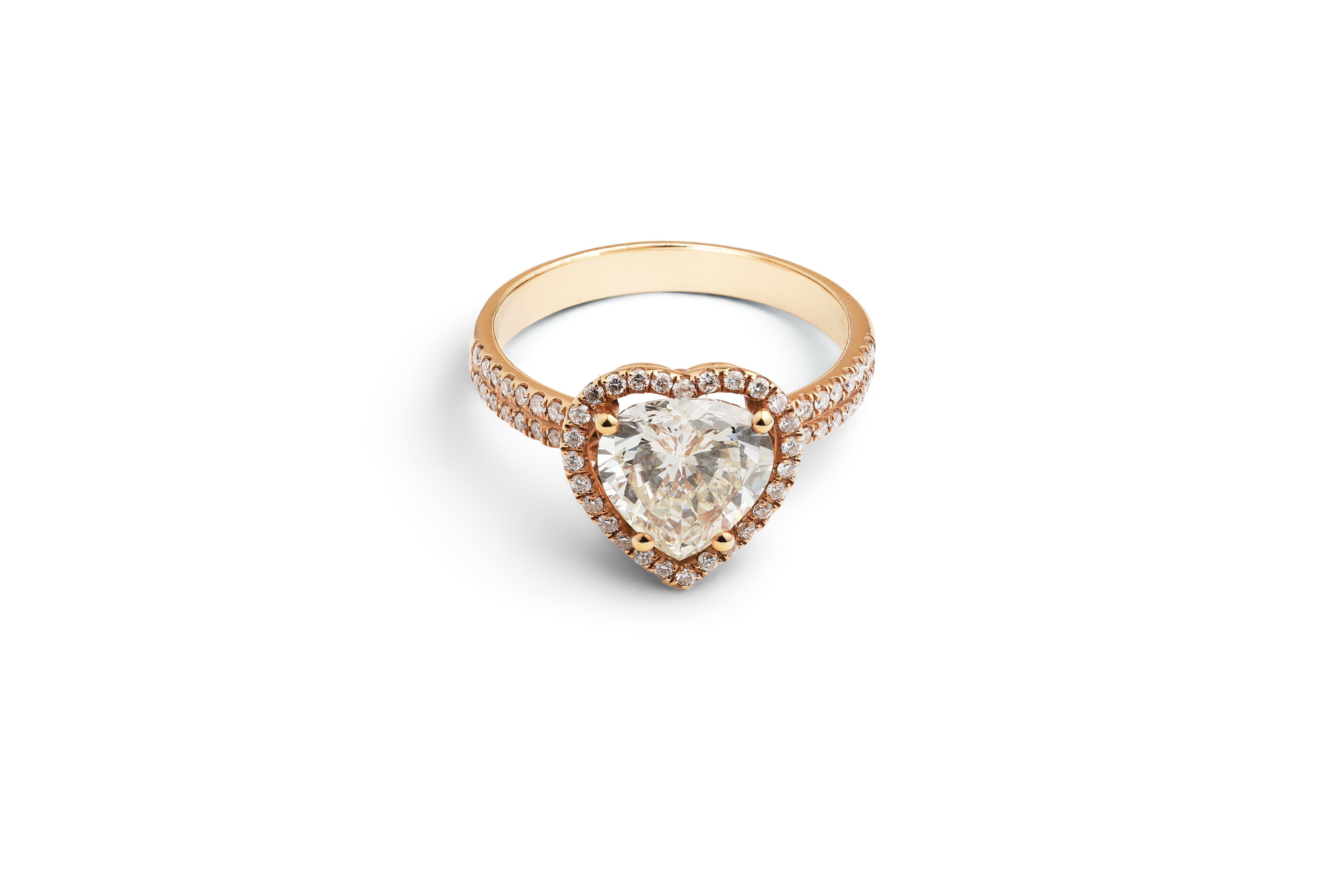 Heart-Shaped Diamond Ring