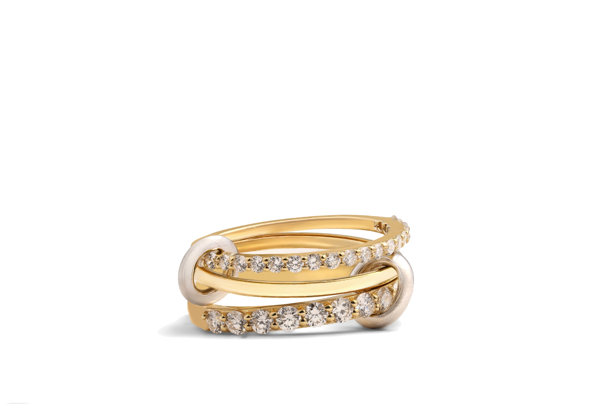 Interlink Stack Diamond Ring