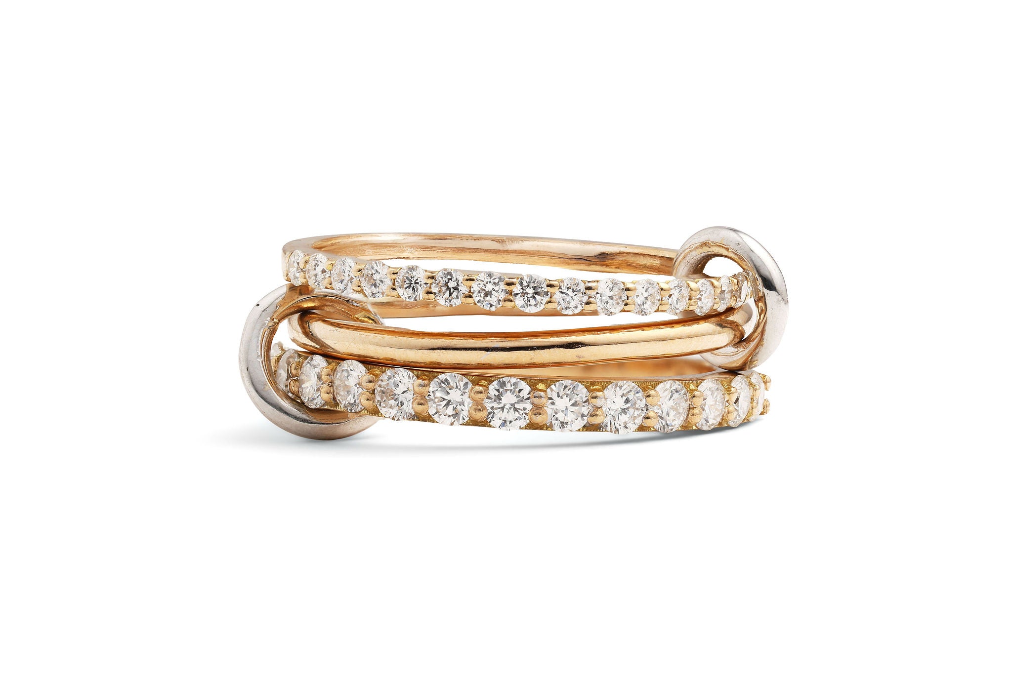 Interlink Stack Diamond Ring