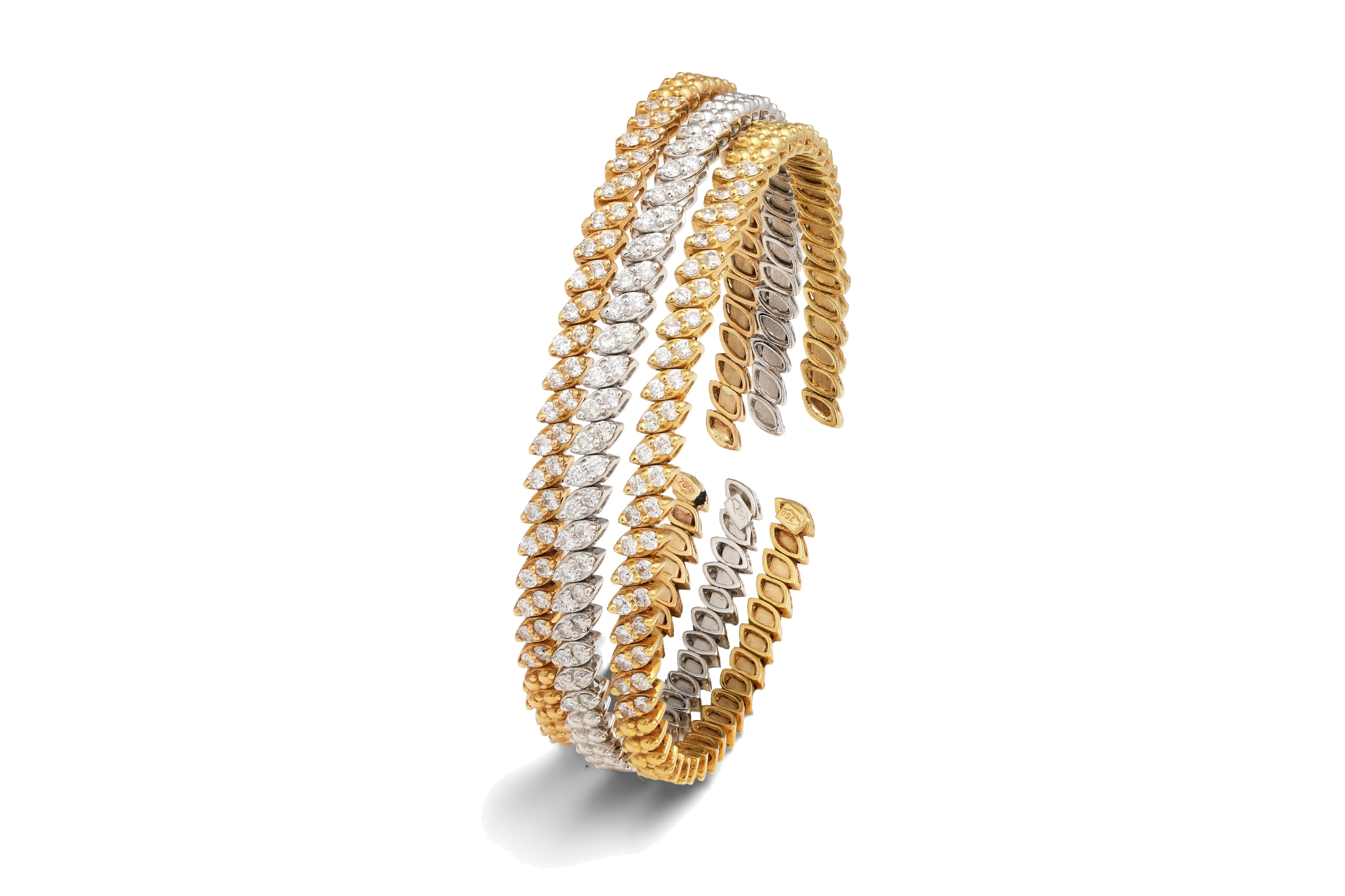 Marquise Diamond Bangle Bracelet