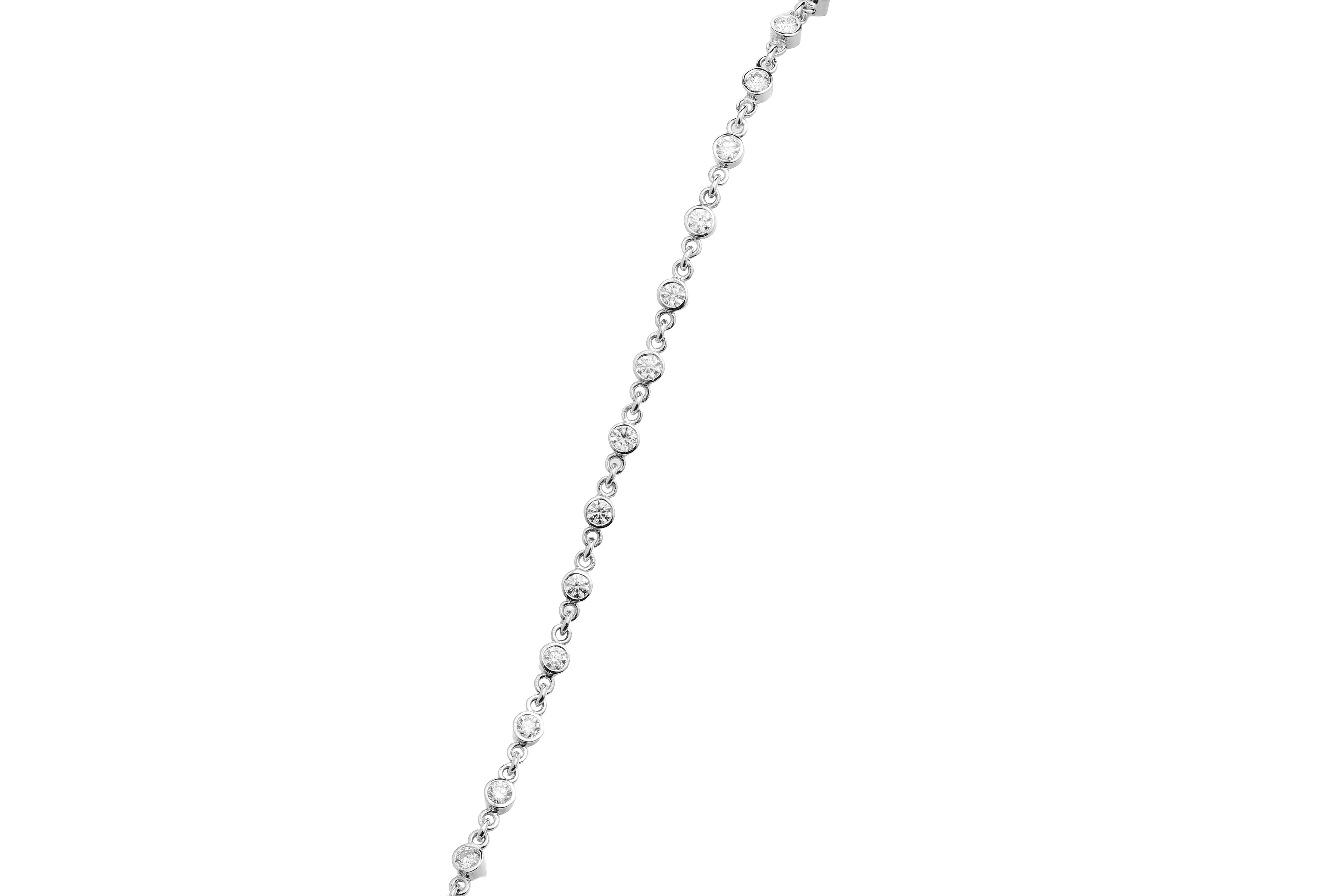 Bezel Set Diamond Tenis Bracelet