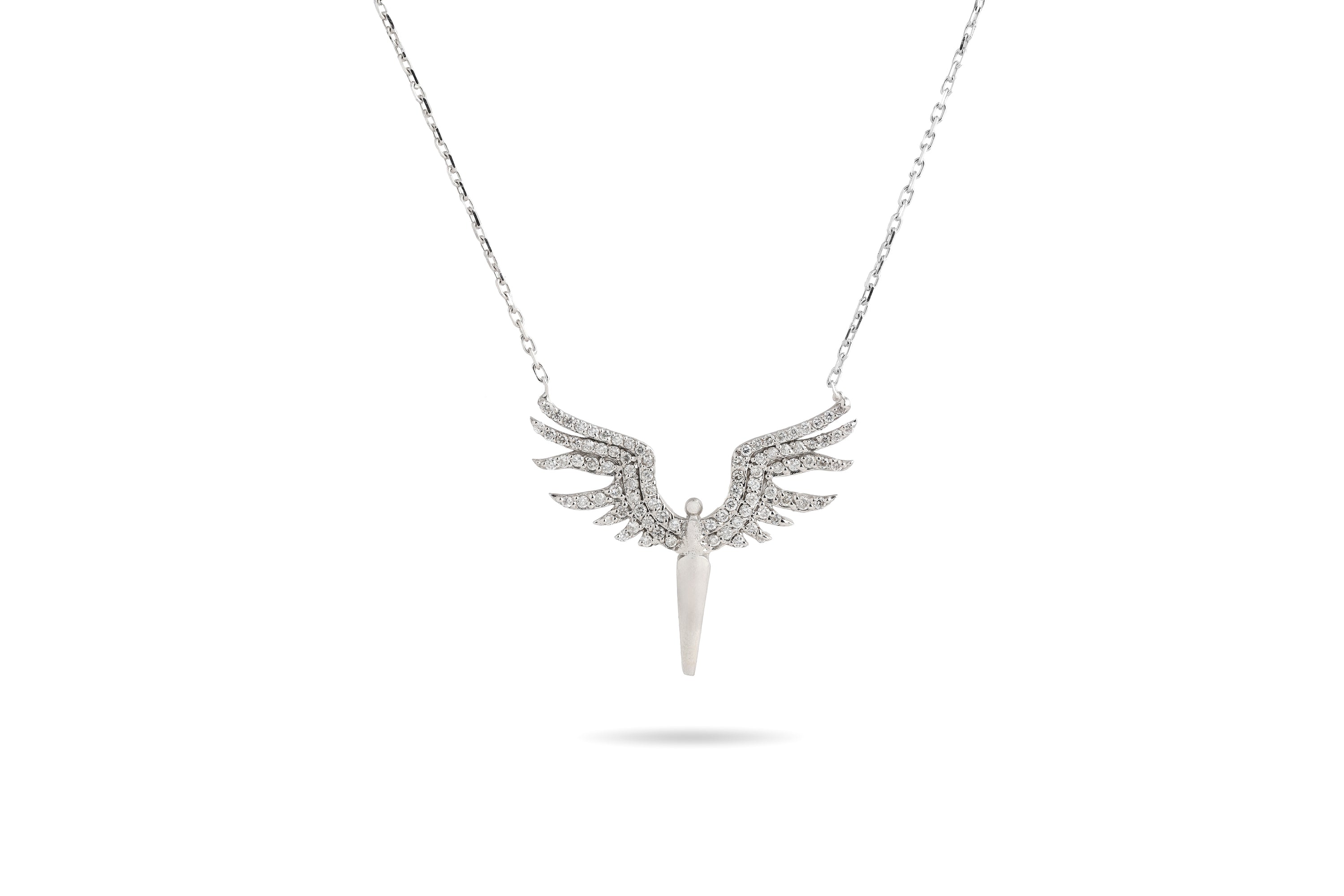 Angel Wings Diamond Necklace